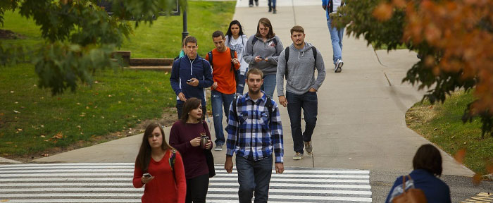 Students at homecoming